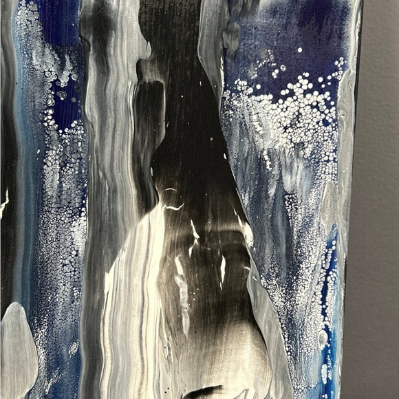 Hand Painted Original Painting‎ Acrylic Canvas 10 X 10 Signed Titled The Unknown - Picture 7 of 11